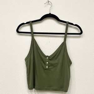 AE Cropped Button Up Cami